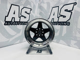 15” AS-APEX  M7699 4/100 4/114 black wheels